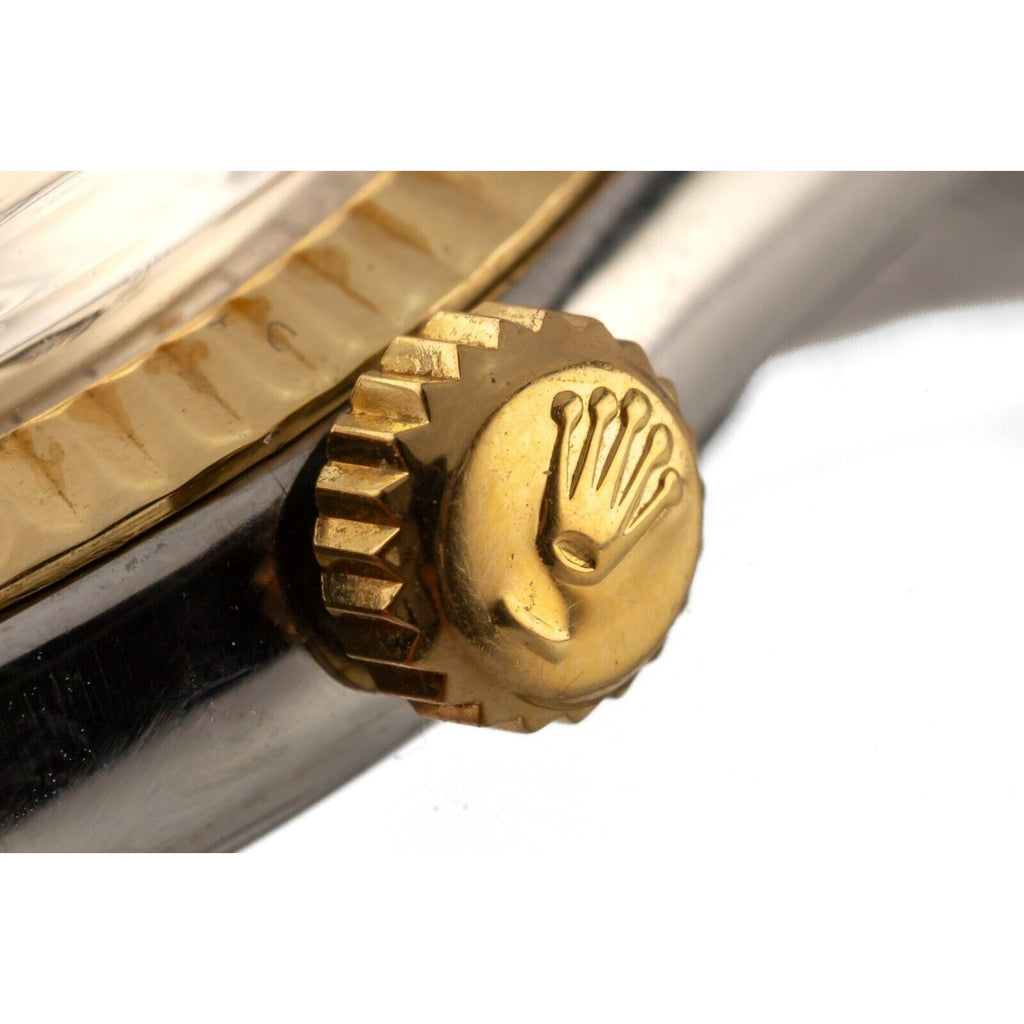 Rolex Men's Datejust Stainless Steel Oyster Band 1601 w/ Yellow Gold Bezel