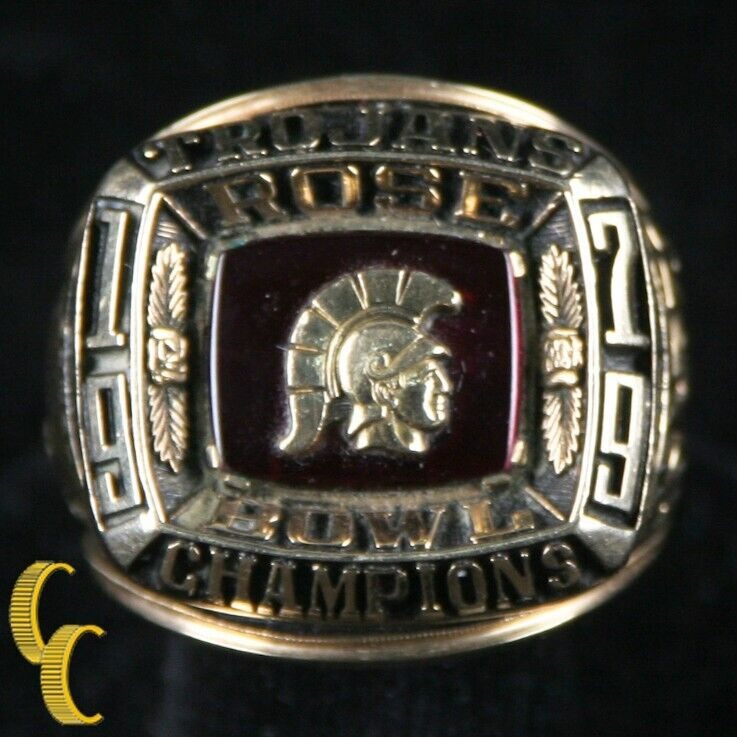 1979 USC 10k Yellow Gold Jostens Rose Bowl Championship Ring Size 9