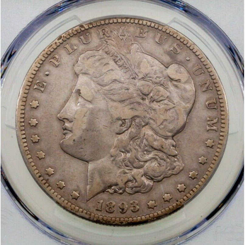 1893-S $1 Silver Morgan Dollar Graded by PCGS as Fine Details - Cleaned Key Date