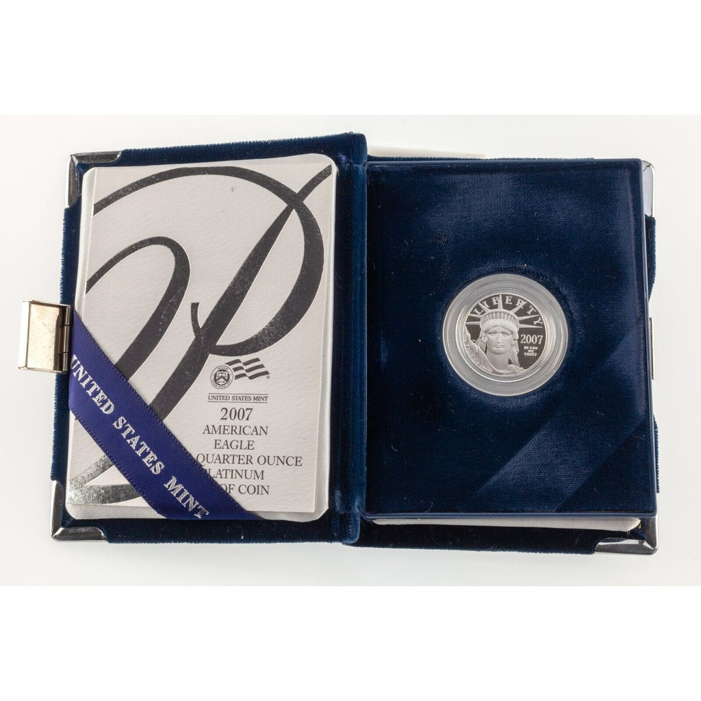 2007 P$25 1/4 Oz. Platinum American Eagle Proof w/ OGP (Box, Case, CoA)