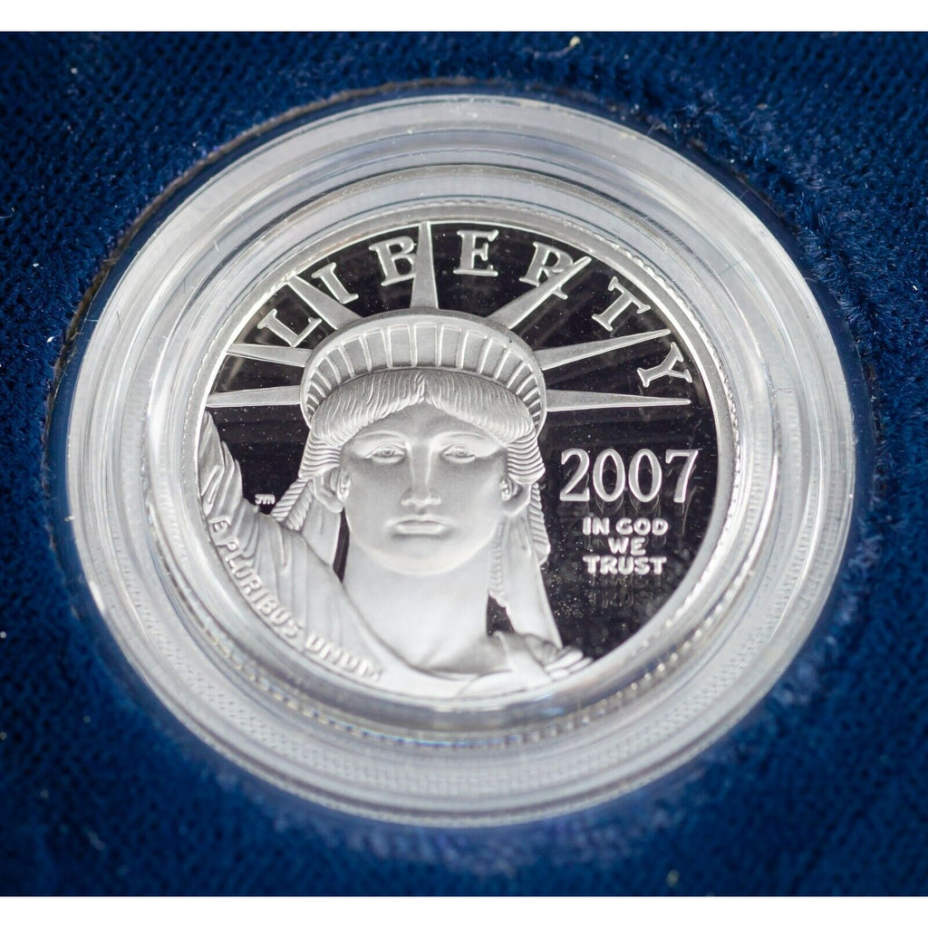 2007 P$25 1/4 Oz. Platinum American Eagle Proof w/ OGP (Box, Case, CoA)
