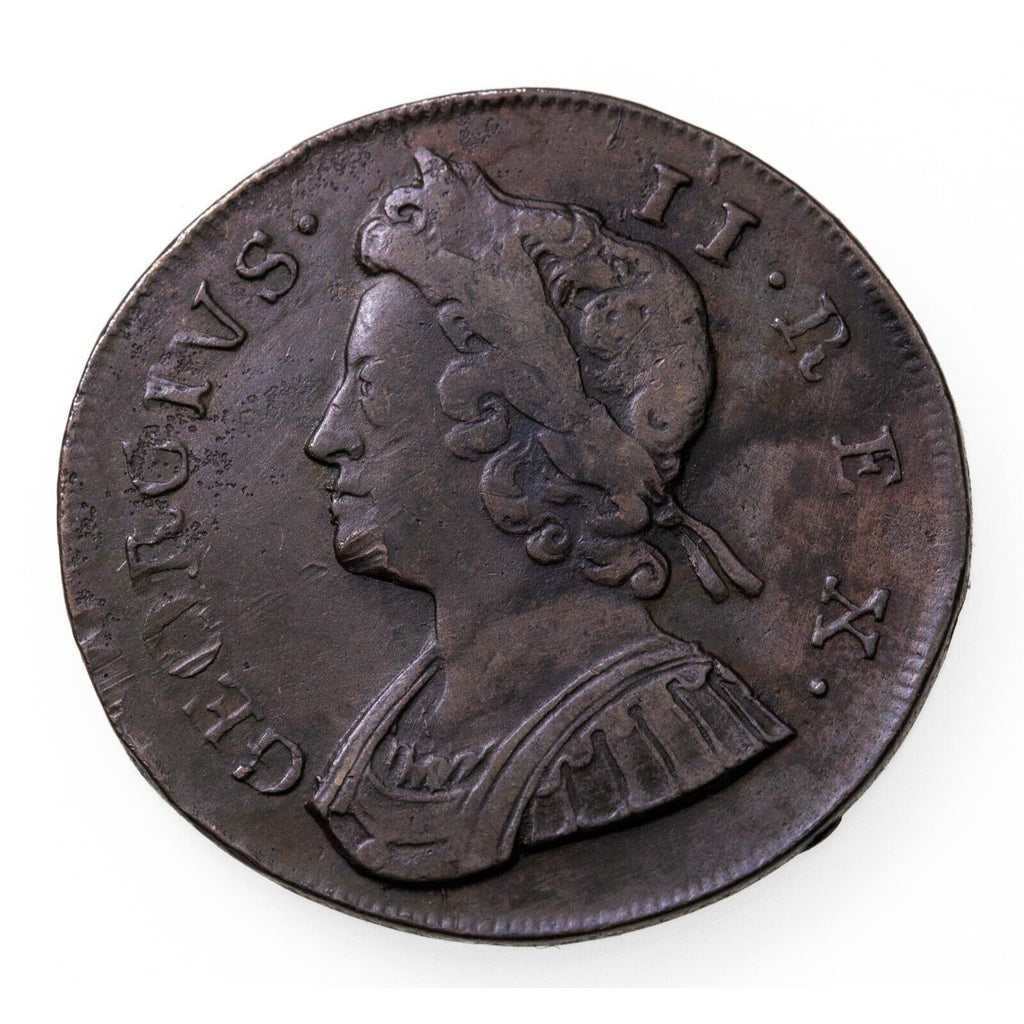 1737 Great Britain 1/2 Penny Coin in Very Fine + Condition KM# 566