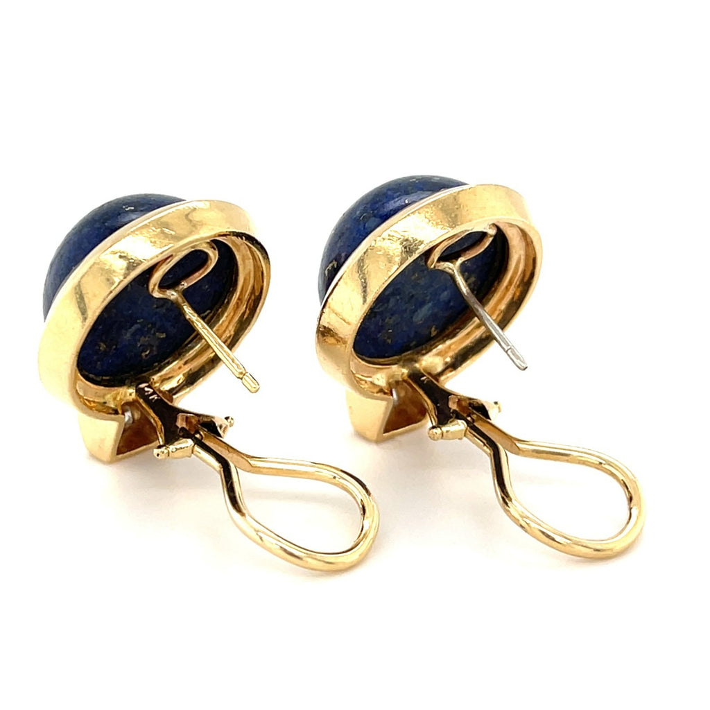 14K Yellow Gold Lapis Lazuli, Diamond, and Sapphire Jewelry Suite