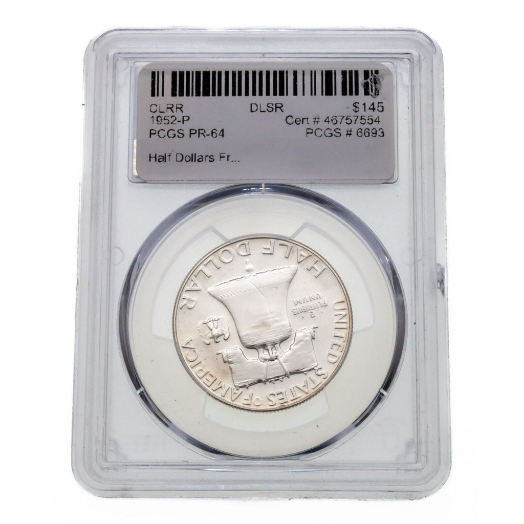 1952 50C Franklin Half Dollar Graded by PCGS as PR64 Proof