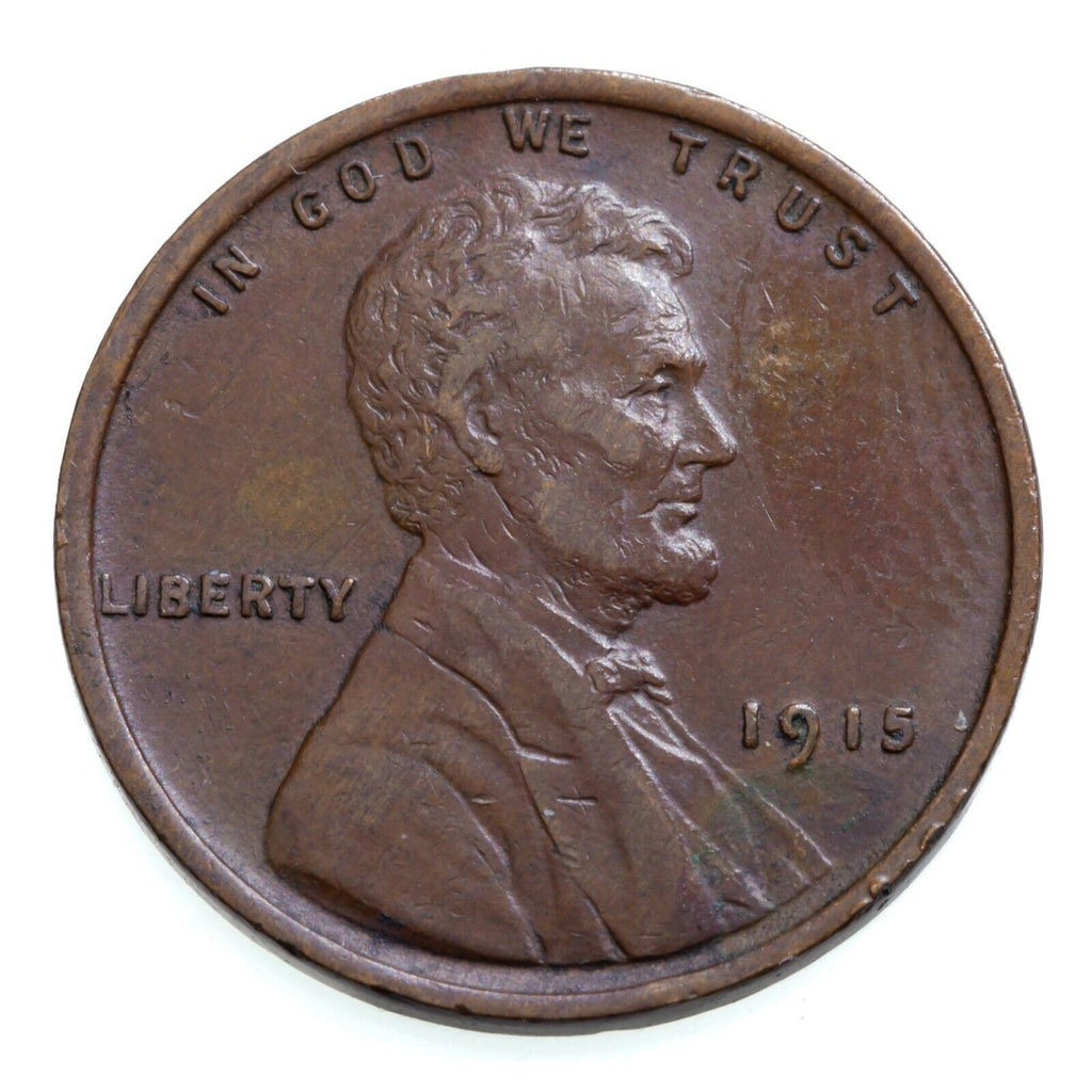 1915 1C Lincoln Cent in Extra Fine+ XF+ Condition Brown Color