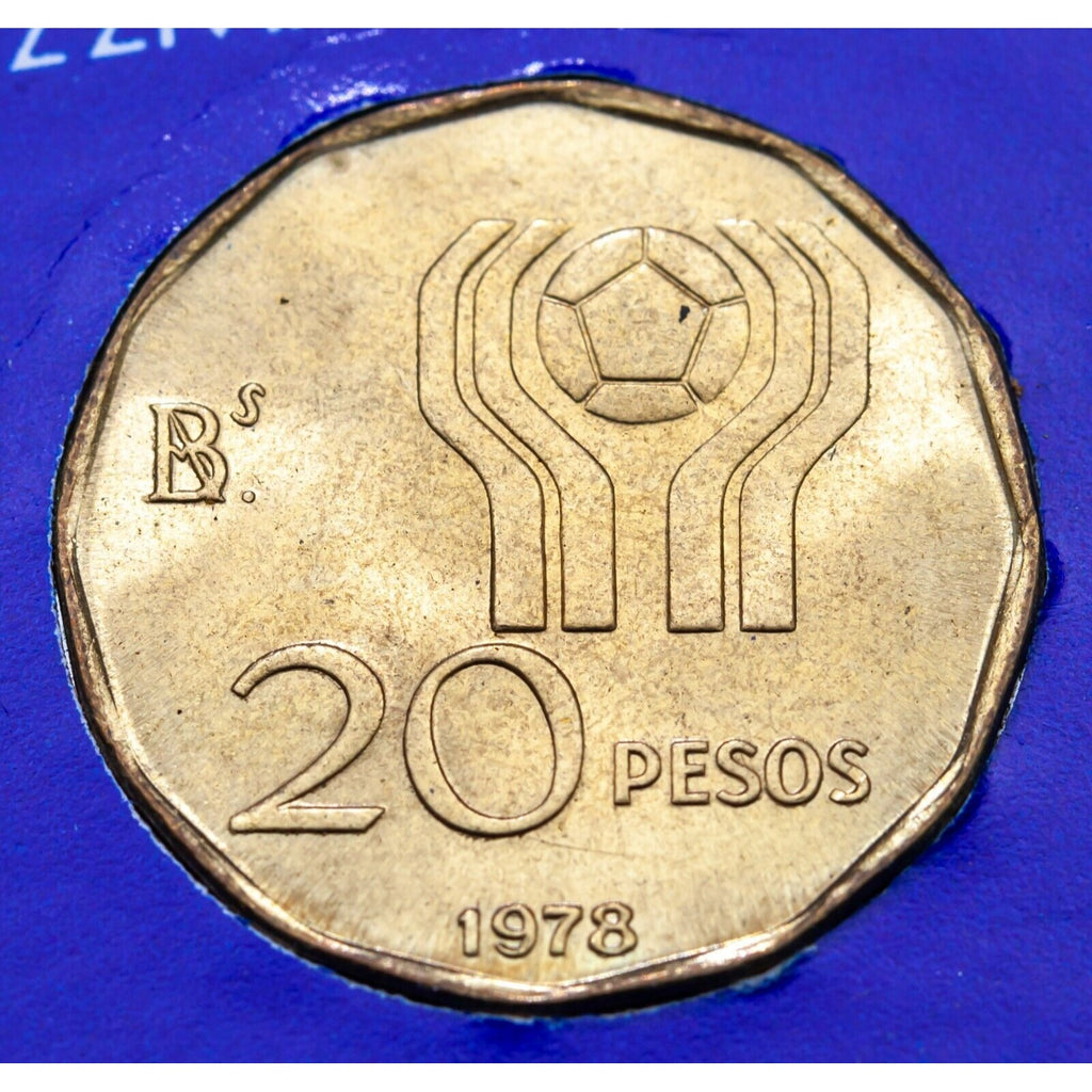 1978 Argentina World Cup Soccer 6 Coin Set 20-3000 Pesos