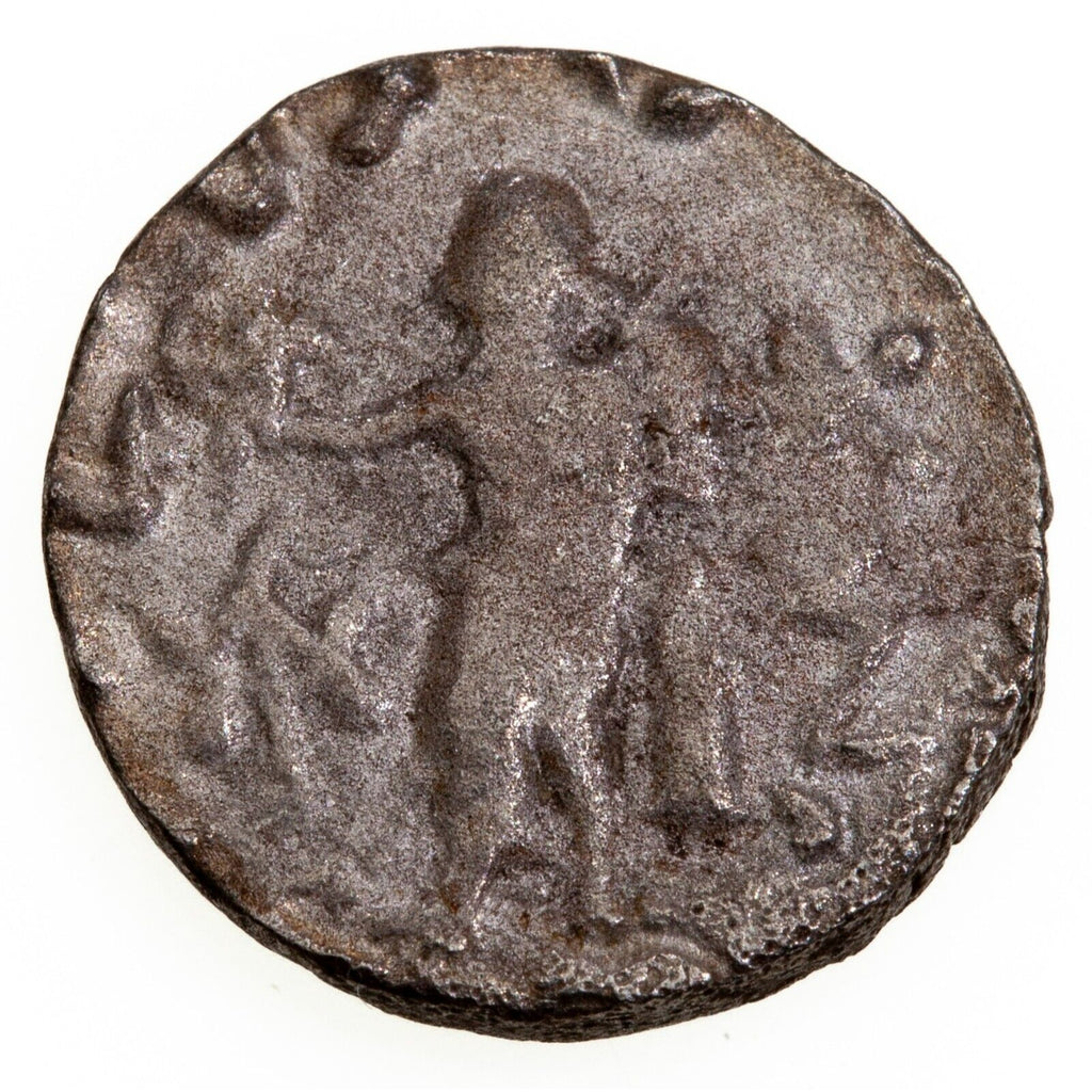 Indo-Scythian Empire, Azes II 35 BC- 12 AD Billon Drachm Coin 2g/ 15mm