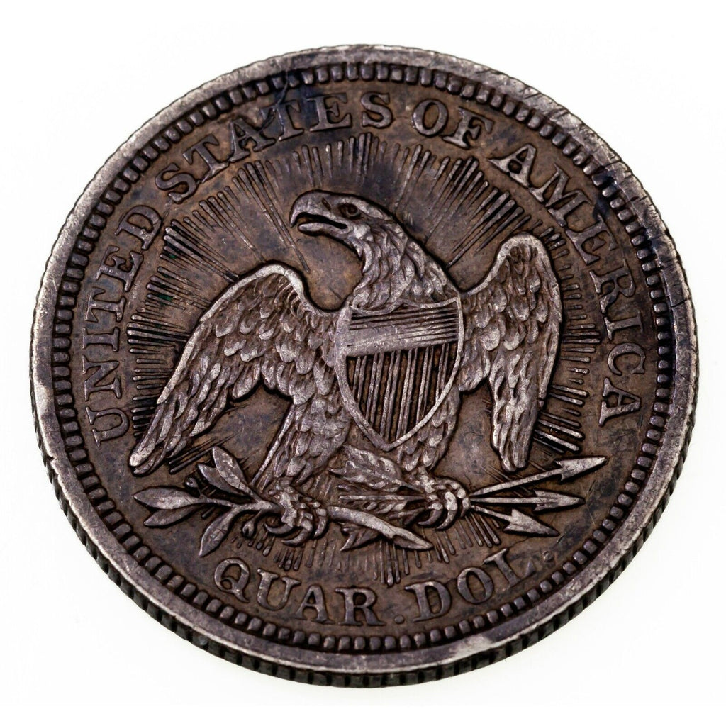 1853 Arrows and Rays 25C Seated Quarter in Extra Fine XF Condition Strong Detail