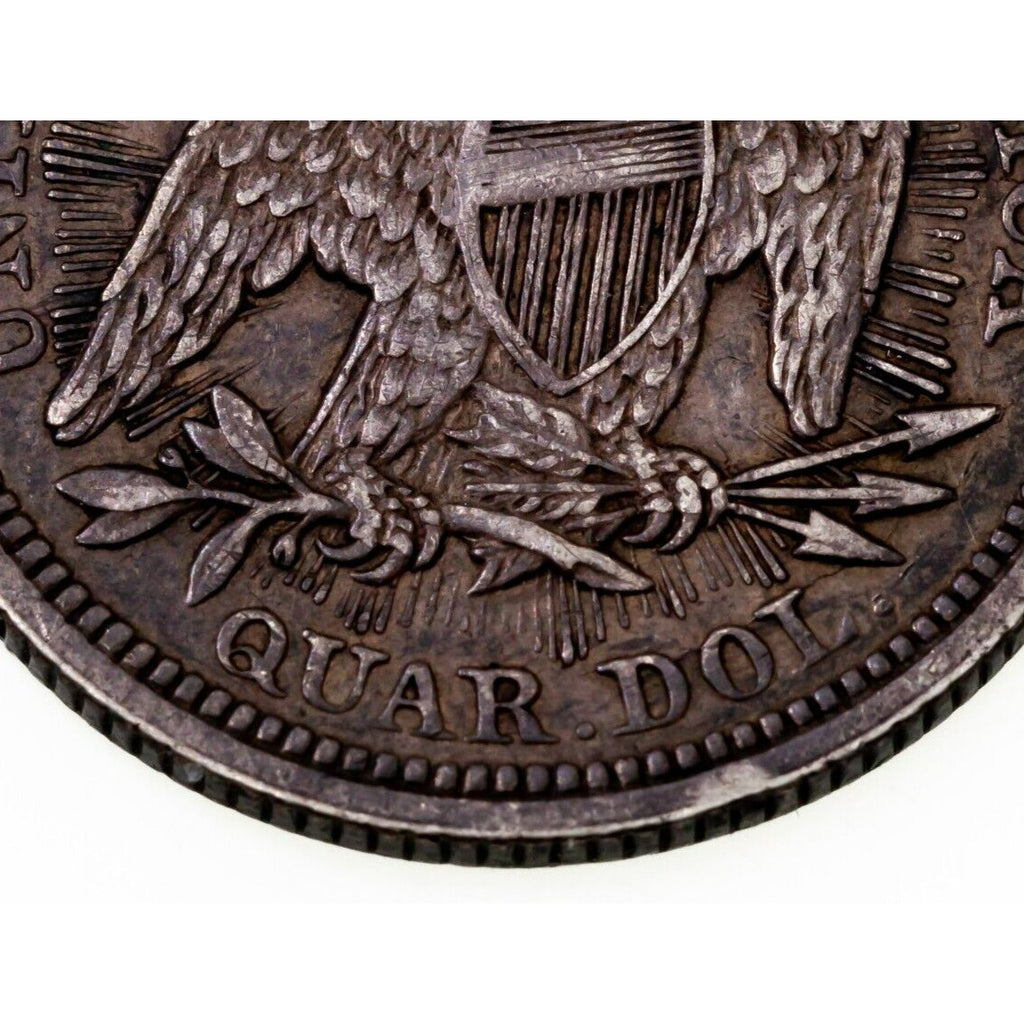 1853 Arrows and Rays 25C Seated Quarter in Extra Fine XF Condition Strong Detail