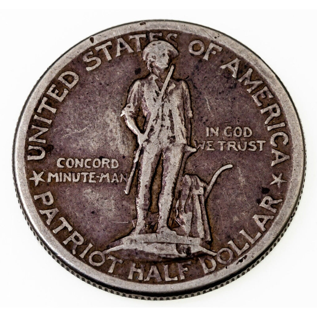 1925 50C Lexington Commemorative Half Dollar in Very Fine VF Condition