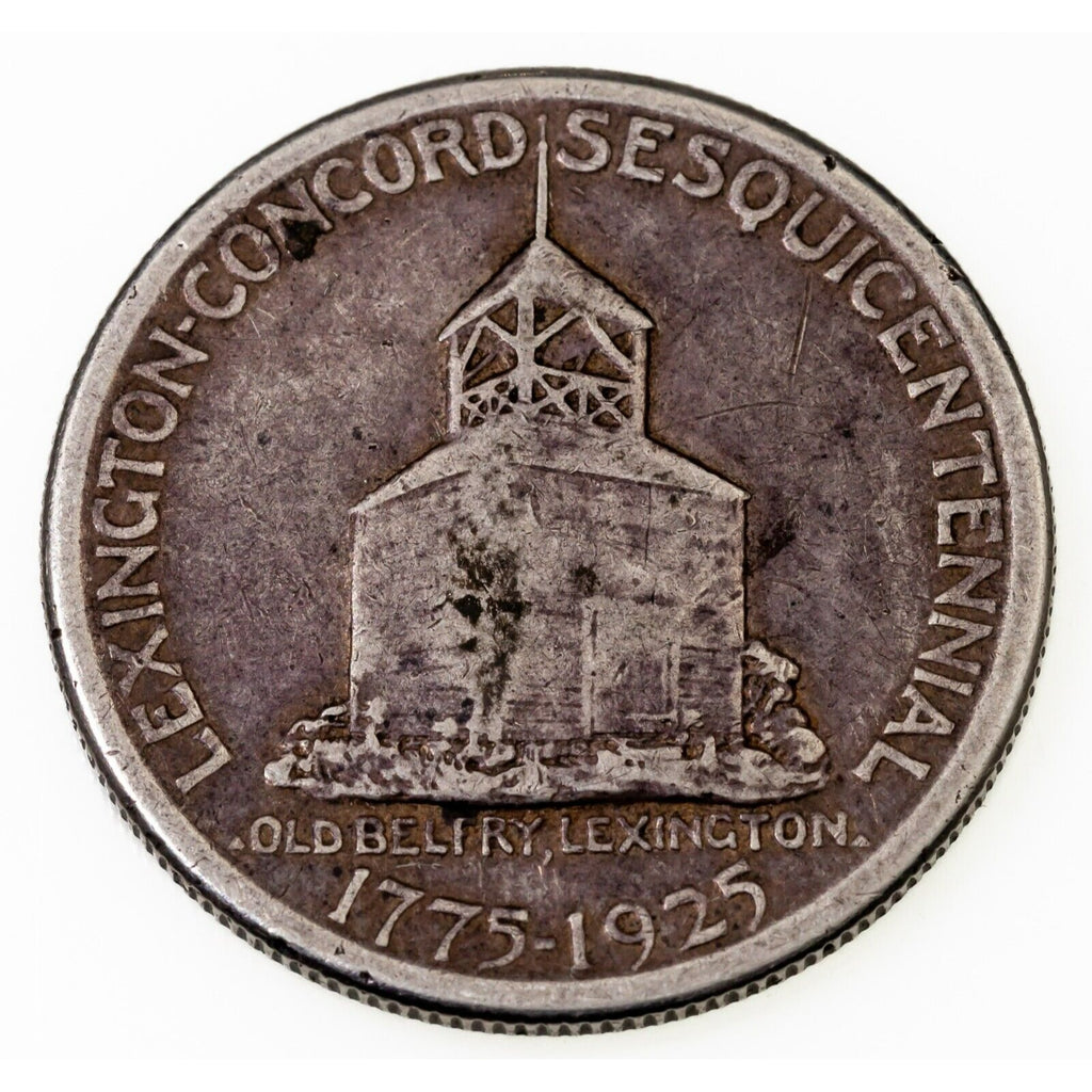 1925 50C Lexington Commemorative Half Dollar in Very Fine VF Condition
