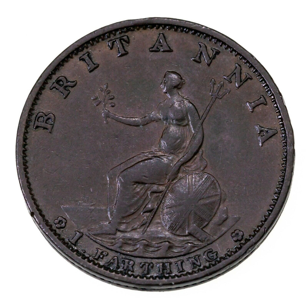 1799 Great Britain Farthing Coin in Extra Fine Conditon KM # 646