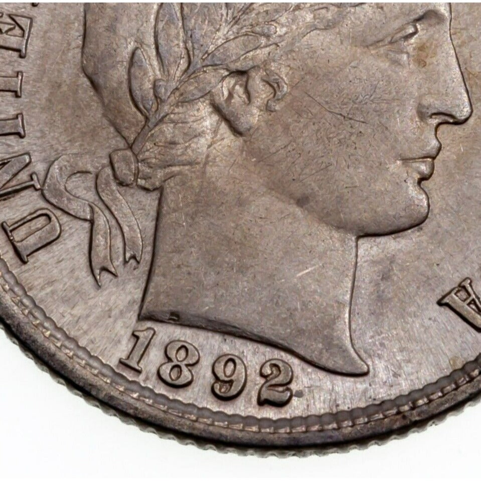 1892 10C Barber Dime in Choice BU Condition, Excellent Eye Appeal, Nice Luster