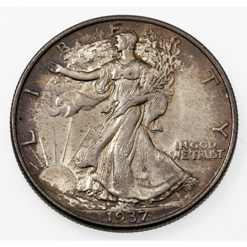 1937 50C Walking Liberty Half Dollar in Choice BU Condition, Full Luster