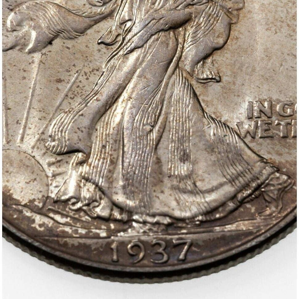 1937 50C Walking Liberty Half Dollar in Choice BU Condition, Full Luster