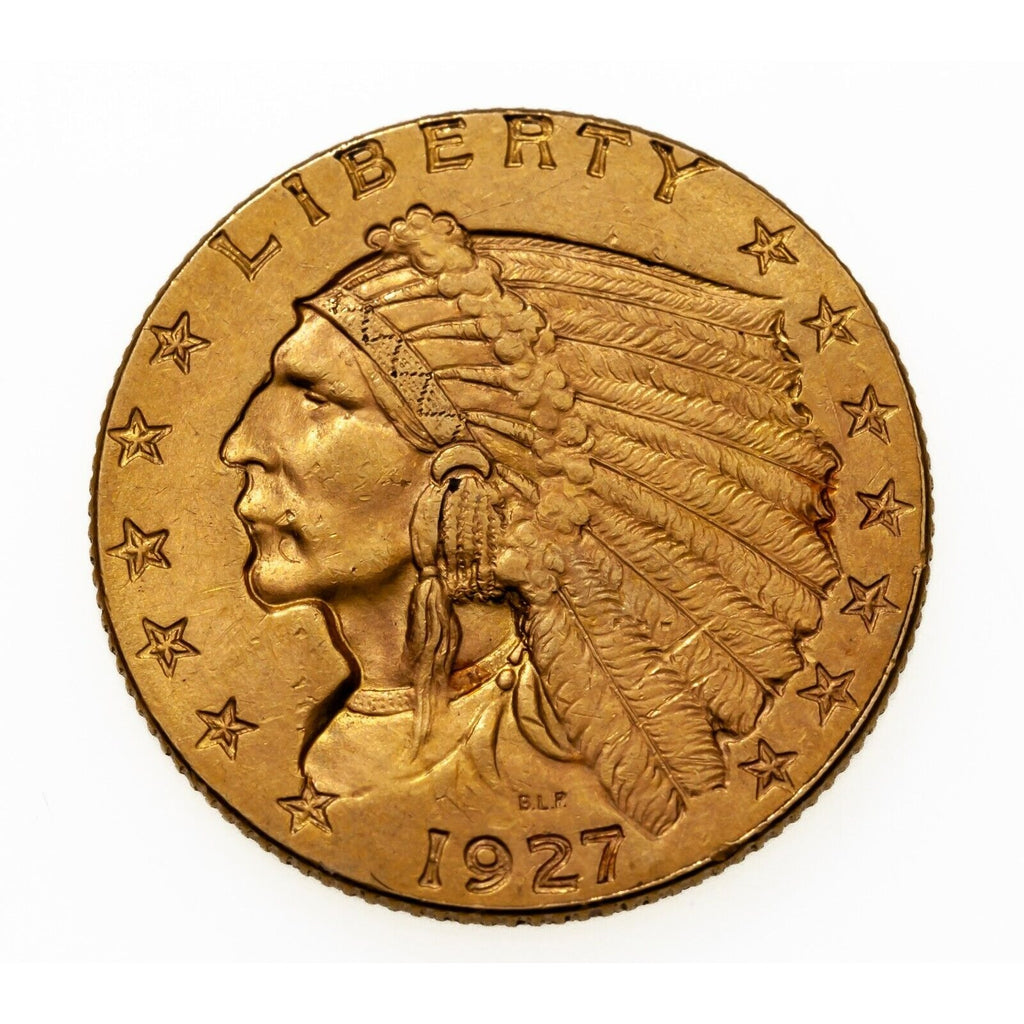 1927 G$2.50 Gold Indian Quarter Eagle in BU Condition