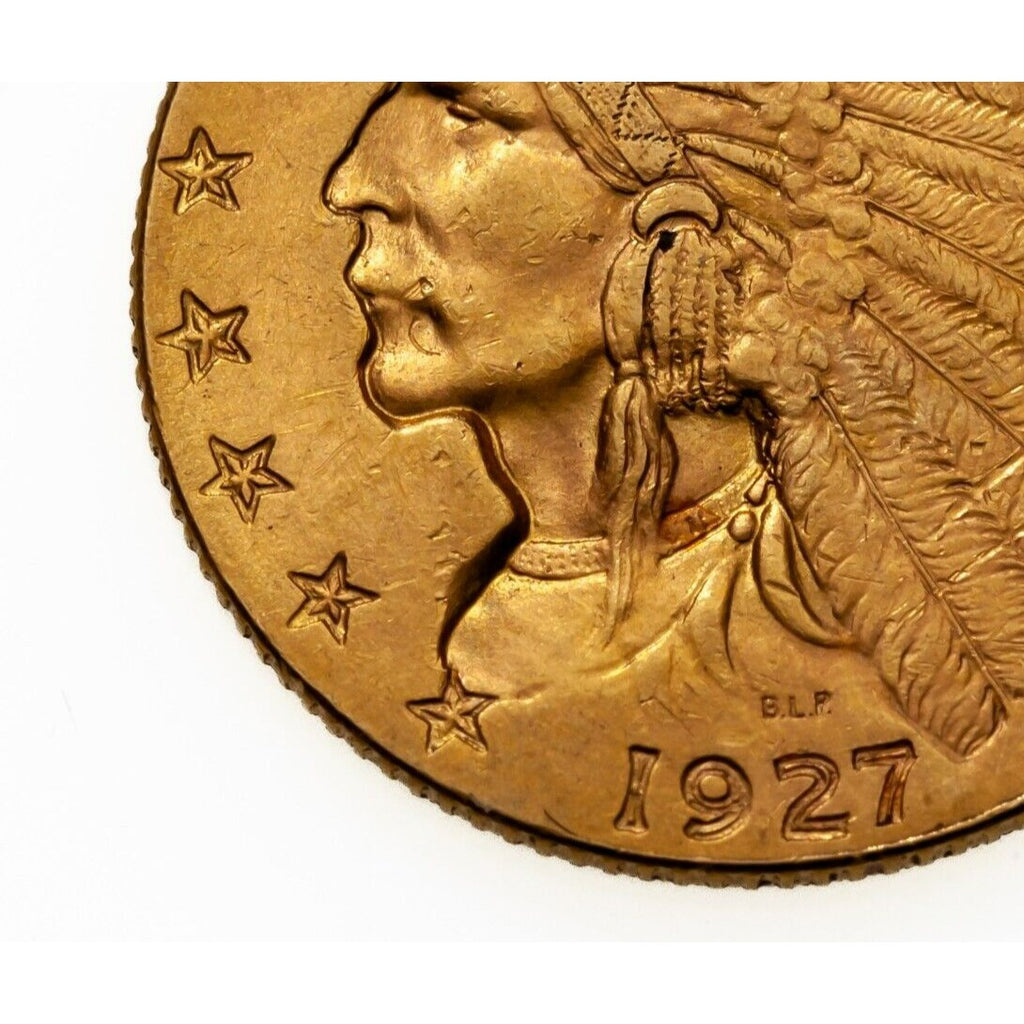 1927 G$2.50 Gold Indian Quarter Eagle in BU Condition