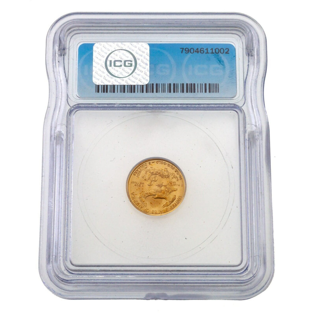 2014 G$5 1/10 Oz. Gold American Eagle Graded by ICG as MS-69