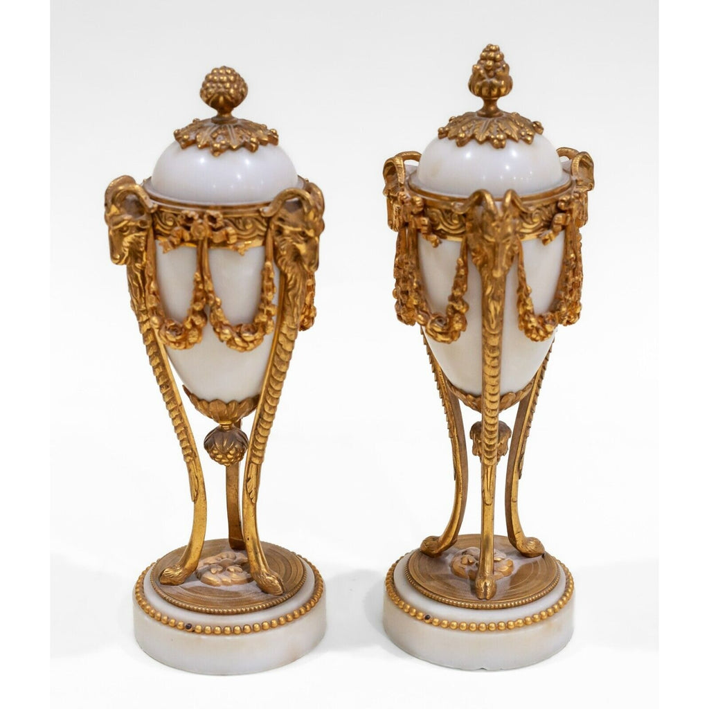 Louis XIV Style Marble and Ormolu Votive Cassolettes Votives Gorgeous!