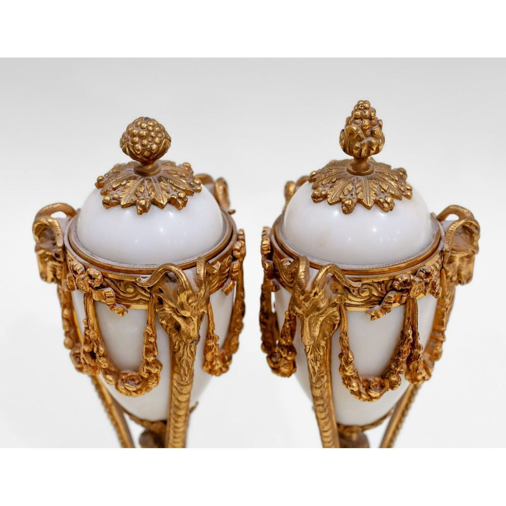 Louis XIV Style Marble and Ormolu Votive Cassolettes Votives Gorgeous!