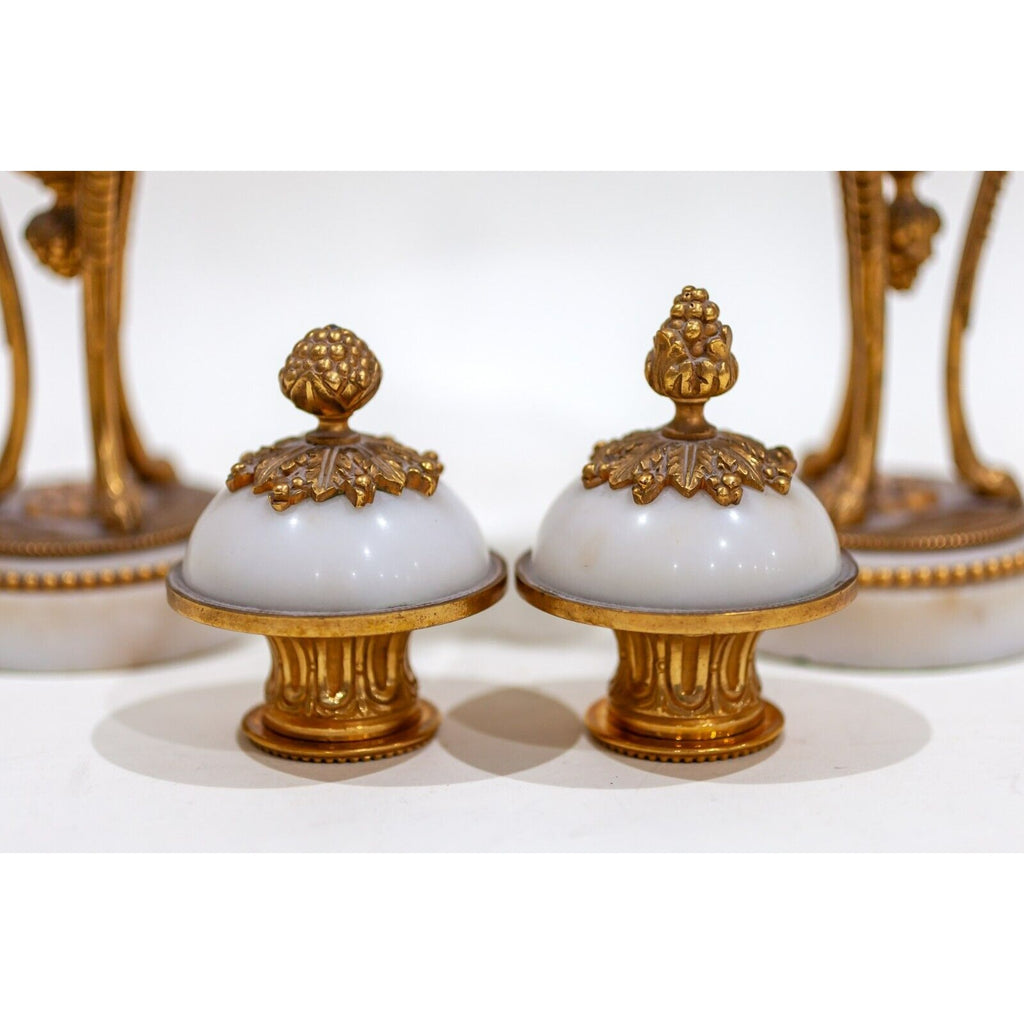Louis XIV Style Marble and Ormolu Votive Cassolettes Votives Gorgeous!