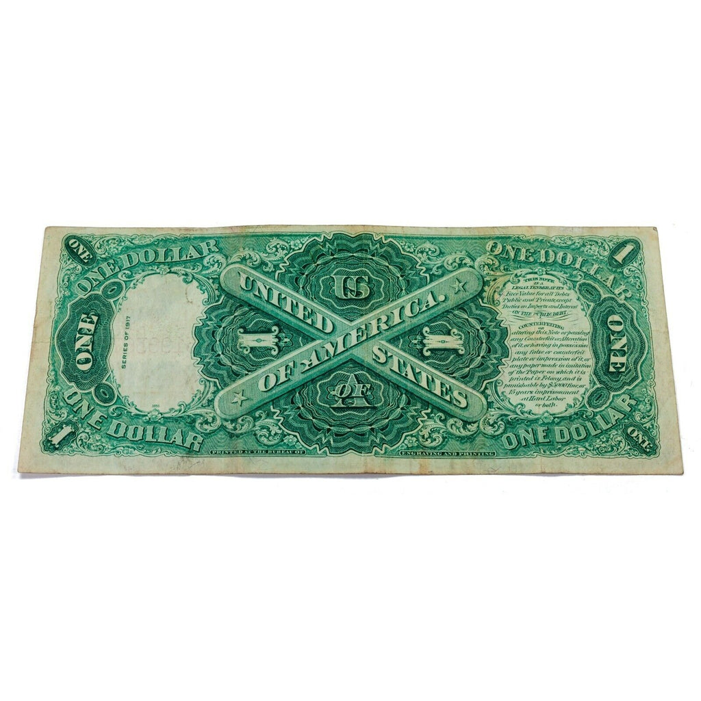 Series of 1917 $1 United States Note Very Fine VF Condition Fr #37