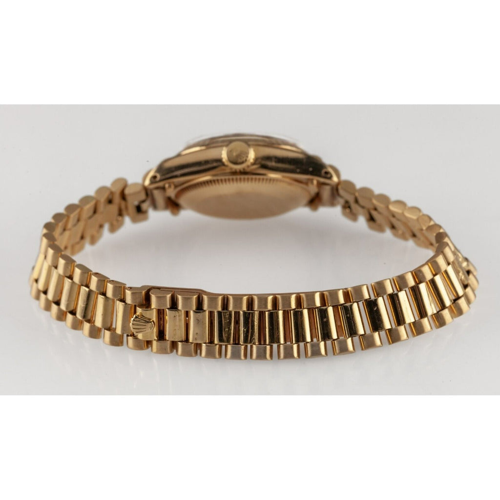 Rolex Women's President 18k Yellow Gold OPDJ 6917 Diamond Dial 1981