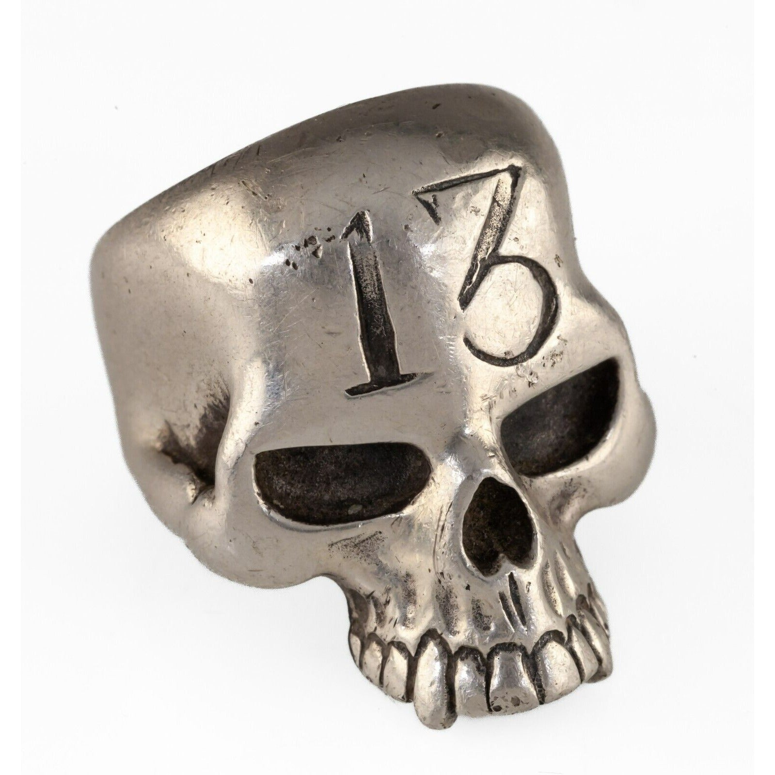 The Great Frog Sterling Silver Skull Biker Ring Size