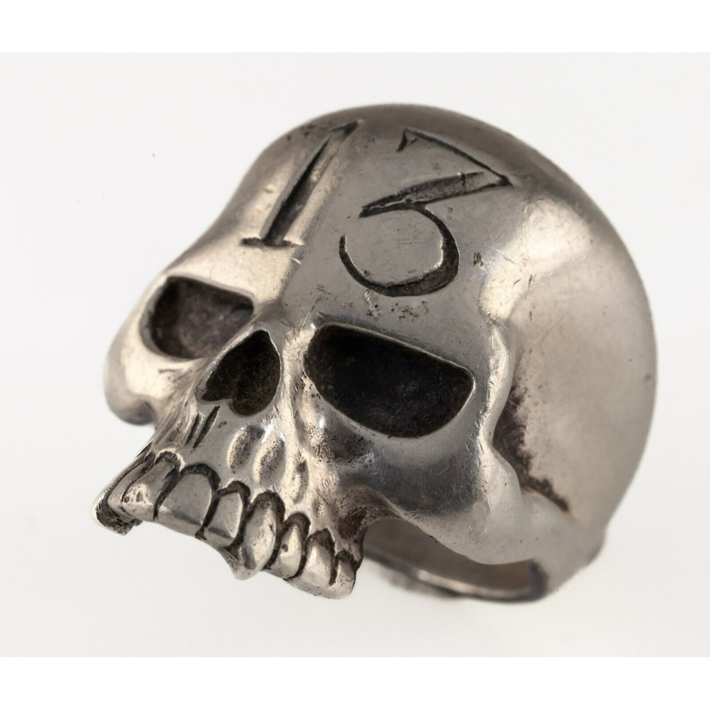 The Great Frog Sterling Silver Skull Biker Ring Size 9 "13"