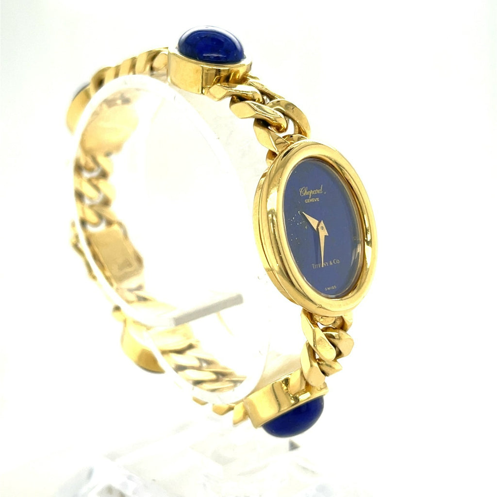 Chopard for Tiffany & Co. 18k Yellow Gold Manual Watch with Lapis Lazuli Dial