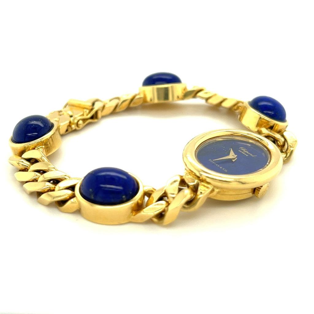 Chopard for Tiffany & Co. 18k Yellow Gold Manual Watch with Lapis Lazuli Dial