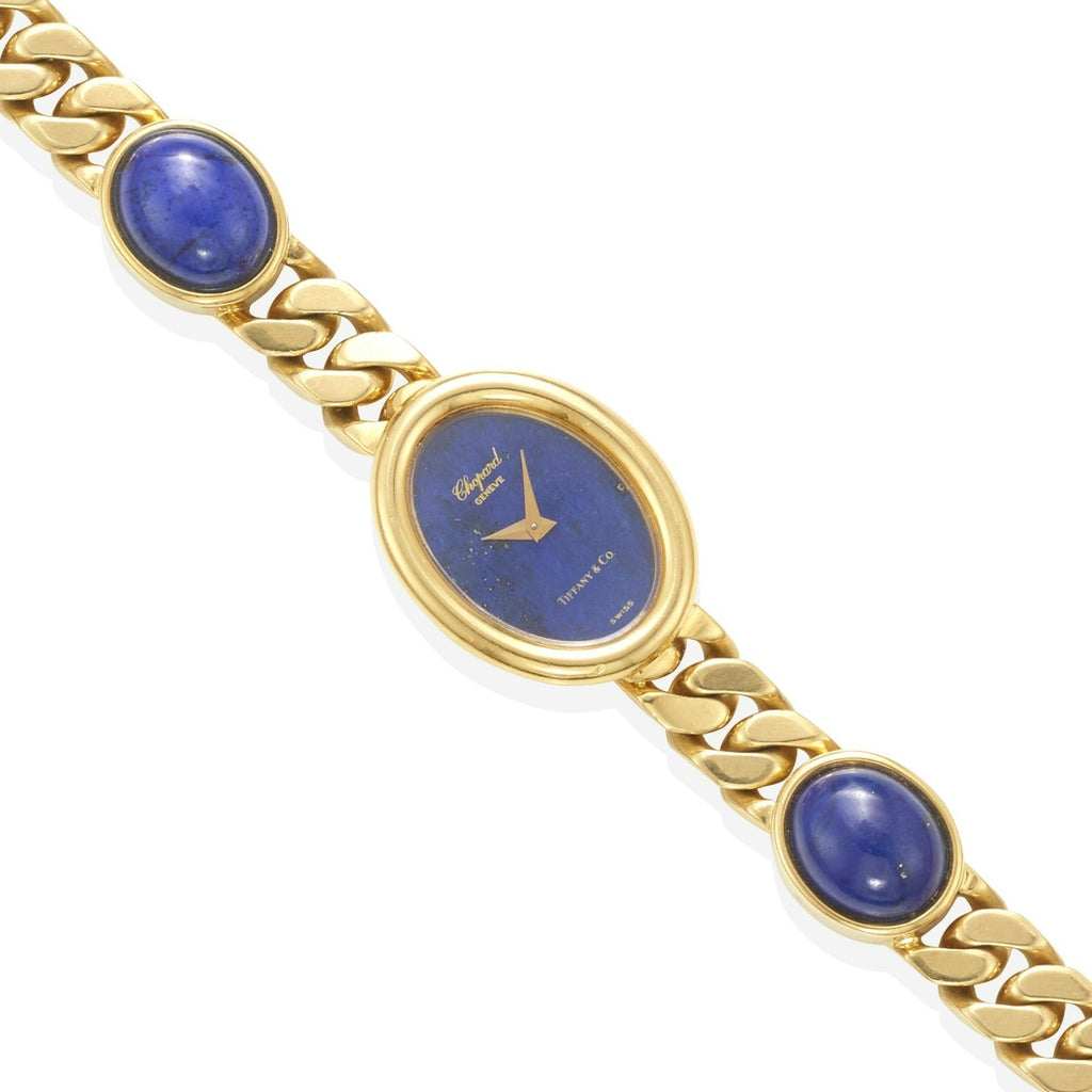 Chopard for Tiffany & Co. 18k Yellow Gold Manual Watch with Lapis Lazuli Dial
