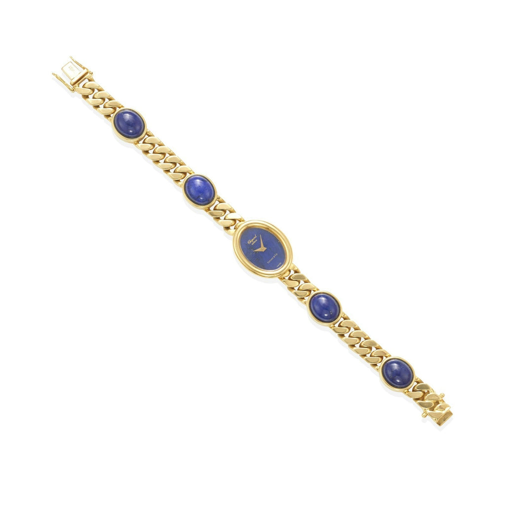 Chopard for Tiffany & Co. 18k Yellow Gold Manual Watch with Lapis Lazuli Dial