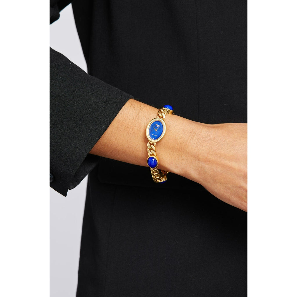 Chopard for Tiffany & Co. 18k Yellow Gold Manual Watch with Lapis Lazuli Dial