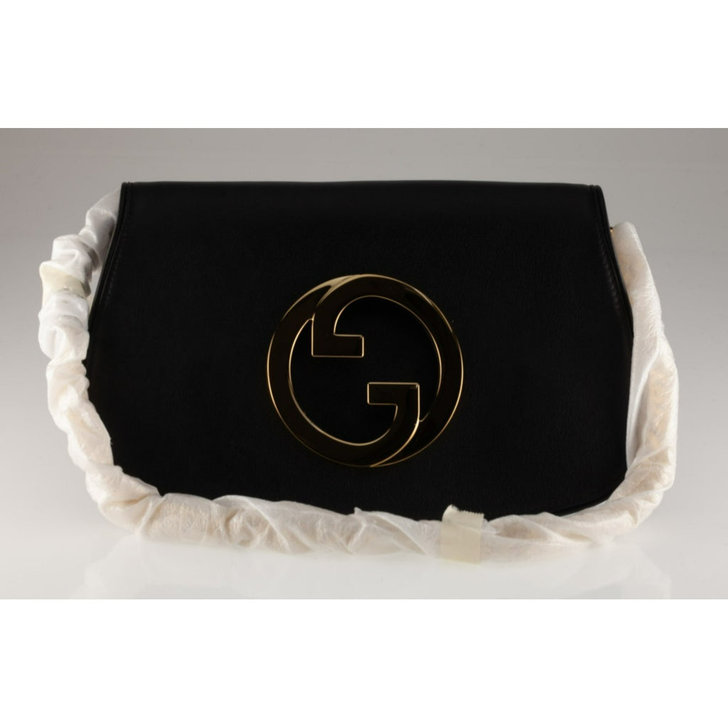 Gucci Blondie Bag Black Leather Gold HW Box Papers Dustbag