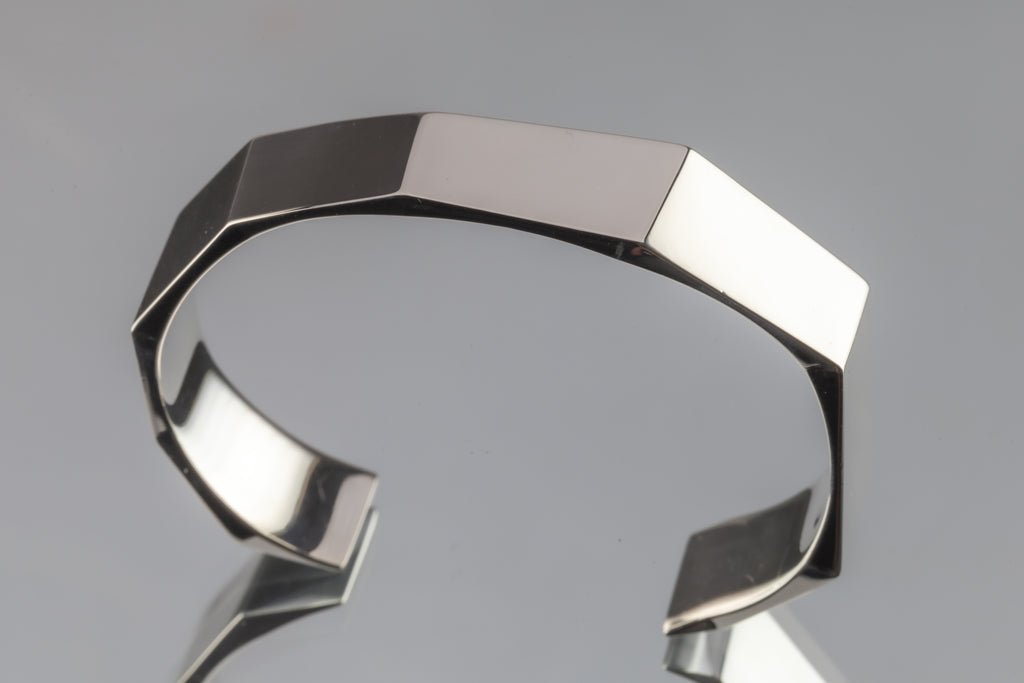 Tiffany & Co. Sterling Silver Frank Gehry Narrow Fold Small Cuff Bracelet