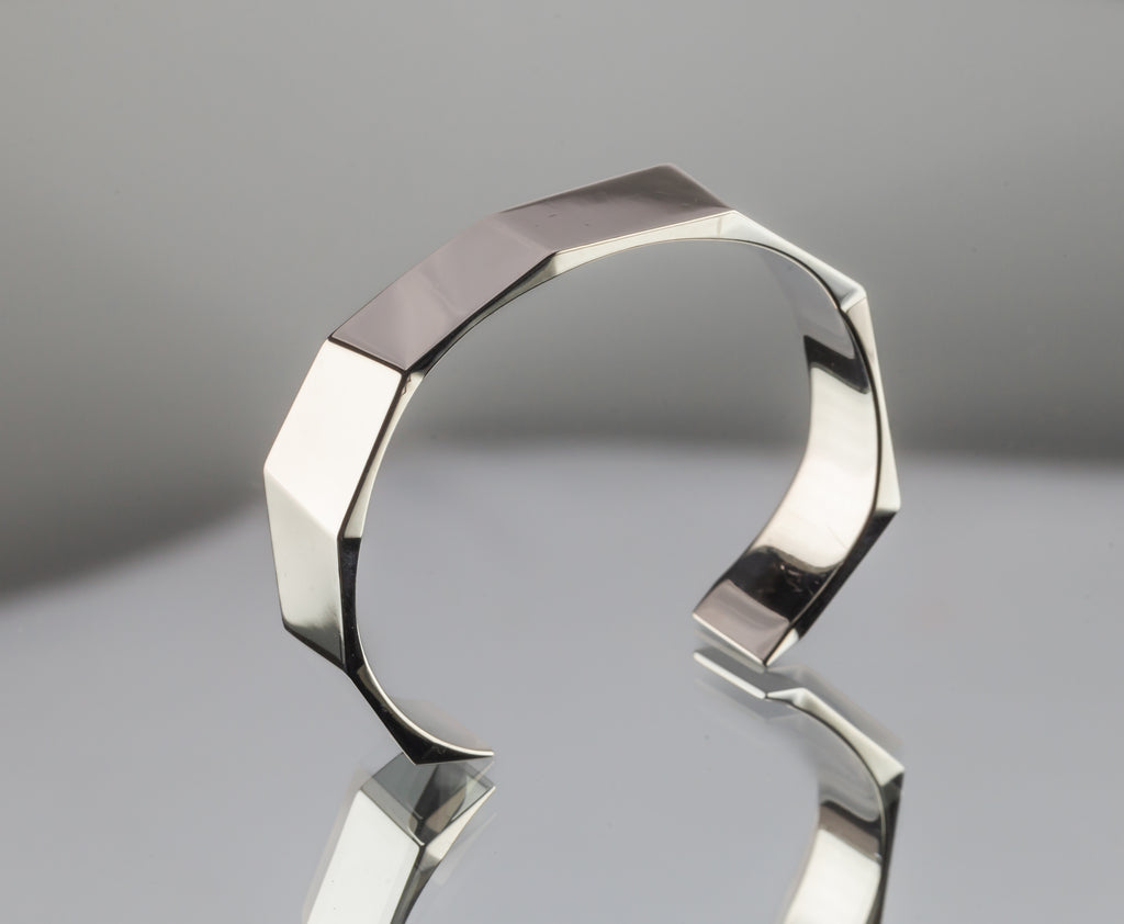 Tiffany & Co. Sterling Silver Frank Gehry Narrow Fold Small Cuff Bracelet