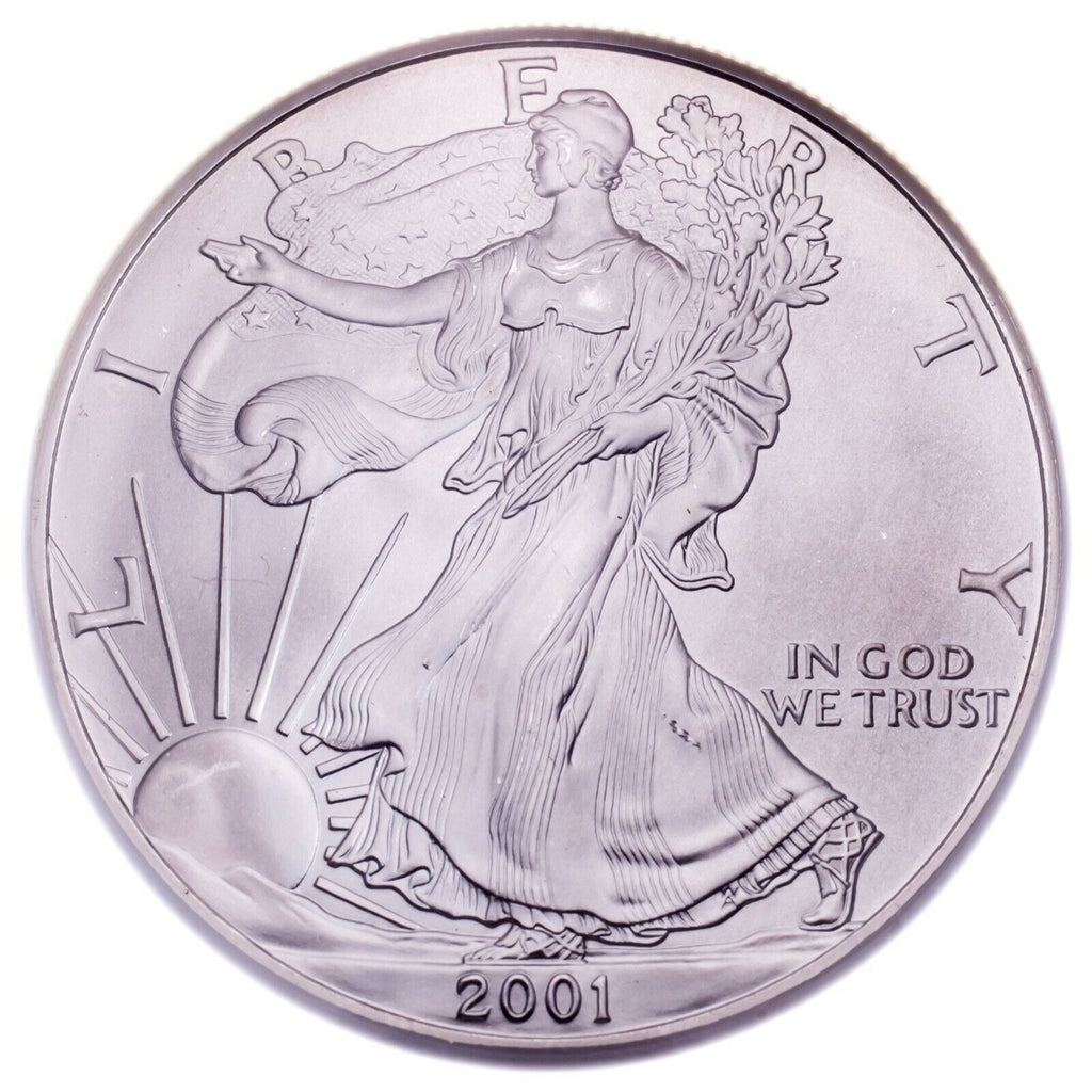 2001 $1 Silver American Eagle Graded by NGC as MS-69