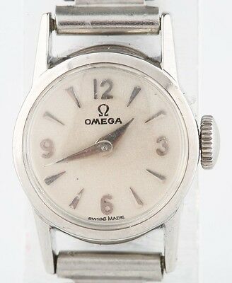 Vintage Women's Omega Stainless Steel Hand-Winding Watch w/ Bonklip Band