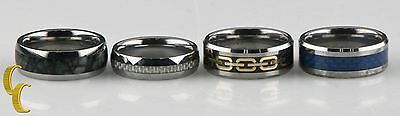 Men's Tungsten Band Ring, Lot of 4  Sizes 8 to 9 Gift for Him!