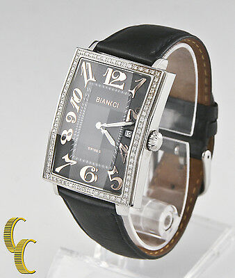 Roberto Bianci Stainless Steel Diamond Women's Watch w/ Leather Band P –  DMND Limited
