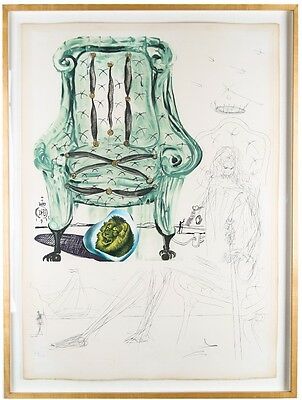"Breathing Pneumatic Armchair" by Salvador Dali Lithograph & Hand-Etched 68/250
