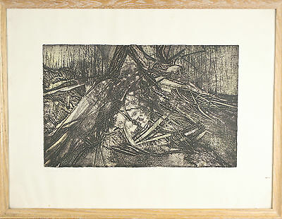 "Driftwood" By George Ball 1961 Signed Artist's Proof AP Etching 17"x22 1/2"