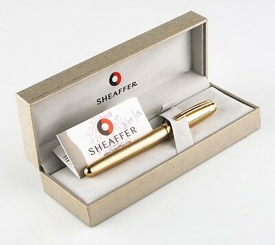 Sheaffer 22k Gold Plated Prelude Signature Fountain Pen w/ Original Box & Papers