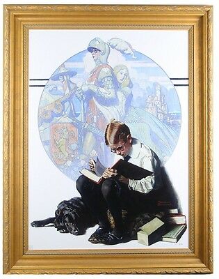 Lands of Enchantment by Norman Rockwell TruChrome LE Print 43 x 34 Framed w/ CoA