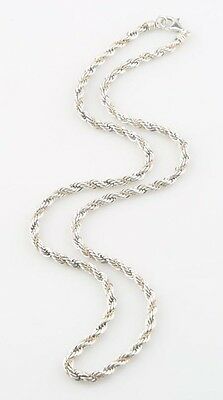 Aurafin Precious Sterling Silver & 14k Gold Rope Chain Necklace Size 25