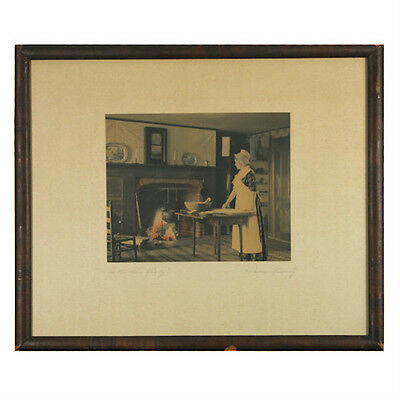 Set of (2) Wallace Nutting Signed Hand Colored Framed Prints 15