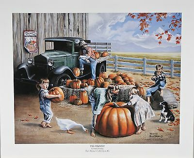"Fall Harvest" by Newell Boatman Offset Lithograph on Paper CoA 2010 LE of 3000