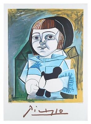 "Paloma un Bleu" by Pablo Picasso Lithograph Limited Edition of 1000 w/ CoA