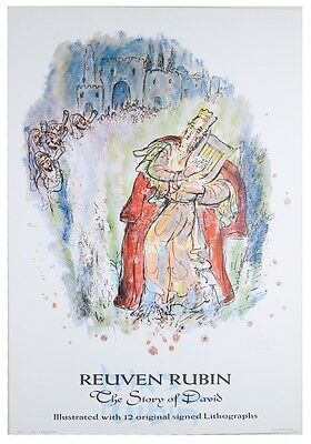 "Story of King David" by Reuven Rubin Poster from 12-Piece Suite 20 x 29 w/ CoA